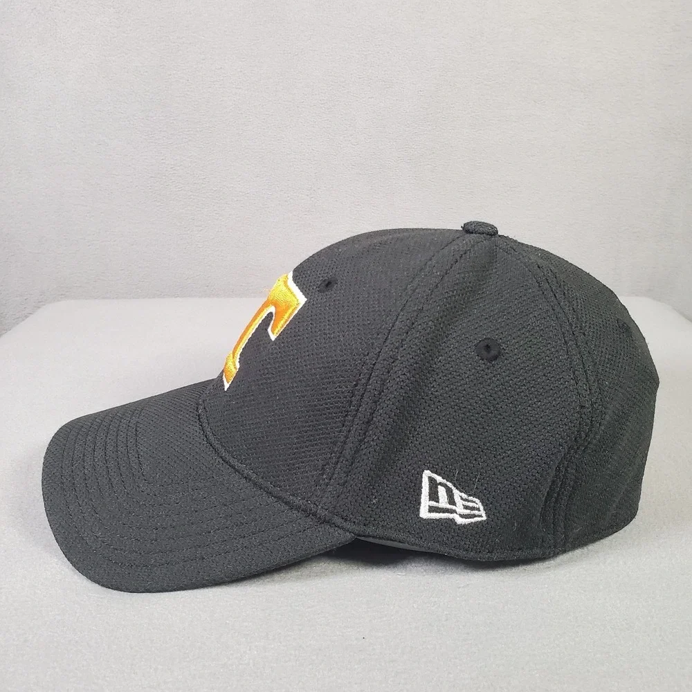 Tennessee Volunteers New Era Cap Hat S/M Fitted Black Orange Stitched Wool Blend